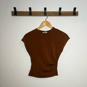 H&M brown fitted top